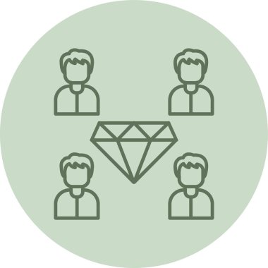 Değerli yeşil daire. Web Kullanımı için Vektör İllüstrasyonu