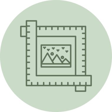 Yeşil ekin çemberi. Web Kullanımı için Vektör İllüstrasyonu