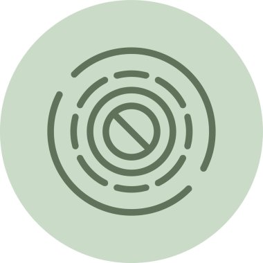 Yeşil Çemberi yasakla. Web Kullanımı için Vektör İllüstrasyonu