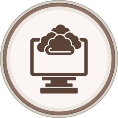 Meteorology Glyph brown circle. Vector Illustration For Web Use