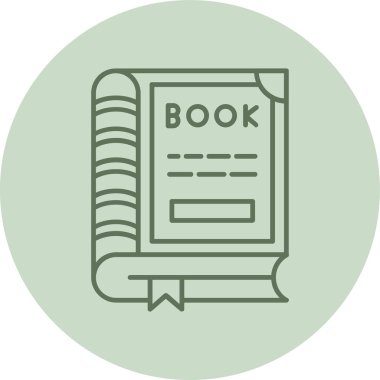 Yeşil Kitap Çemberi. Web Kullanımı için Vektör İllüstrasyonu