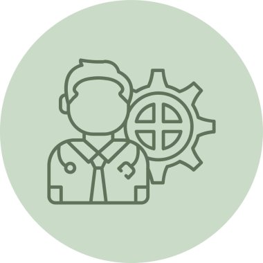 Yeşil Çember Yönetimi. Web Kullanımı için Vektör İllüstrasyonu