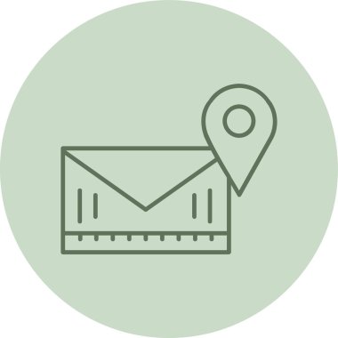 Email green Circle. Vector Illustration For Web Use