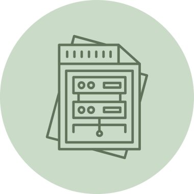 Server green Circle. Vector Illustration For Web Use