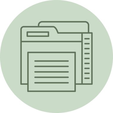 Yeşil Dizin Çemberi. Web Kullanımı için Vektör İllüstrasyonu