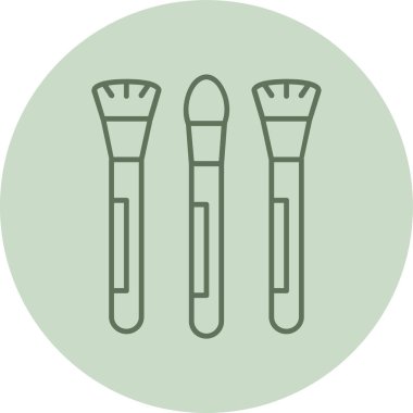 Fırça yeşili daire. Web Kullanımı için Vektör İllüstrasyonu