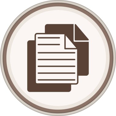 Yeni Dosya Kabartma Kahverengi Çember. Web Kullanımı için Vektör İllüstrasyonu