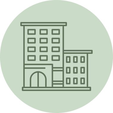 Building green Circle. Vector Illustration For Web Use