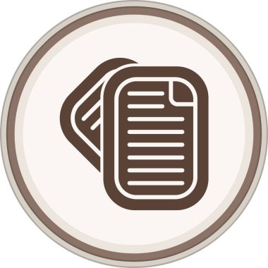 Contract Glyph brown circle. Vector Illustration For Web Use