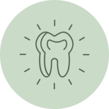 Diş yeşili halka. Web Kullanımı için Vektör İllüstrasyonu