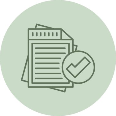 Yeşil Çember belgesi. Web Kullanımı için Vektör İllüstrasyonu