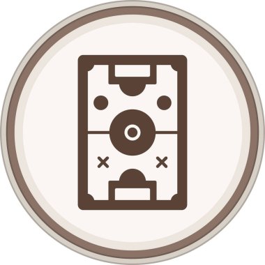 Futbol sahasındaki kahverengi çember. Web Kullanımı için Vektör İllüstrasyonu