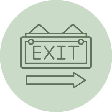 Yeşil Çember 'i imzala. Web Kullanımı için Vektör İllüstrasyonu