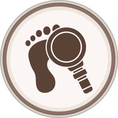 Ayak izleri kahverengi yuvarlak. Web Kullanımı için Vektör İllüstrasyonu