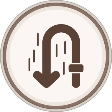 Kahverengi daireyi kapatın. Web Kullanımı için Vektör İllüstrasyonu