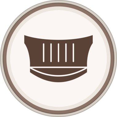 Kapüşonlu kahverengi çember. Web Kullanımı için Vektör İllüstrasyonu