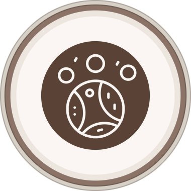 Organik Glyph kahverengi çember. Web Kullanımı için Vektör İllüstrasyonu