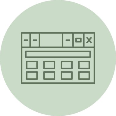 Tarayıcı yeşil daire. Web Kullanımı için Vektör İllüstrasyonu