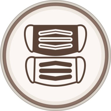 Maskeli Glyph kahverengi çember. Web Kullanımı için Vektör İllüstrasyonu