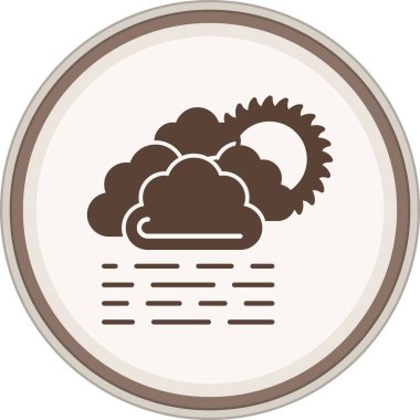 Haze Glyph kahverengi çember. Web Kullanımı için Vektör İllüstrasyonu