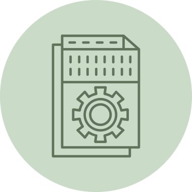 Yeşil Çember dosyası. Web Kullanımı için Vektör İllüstrasyonu