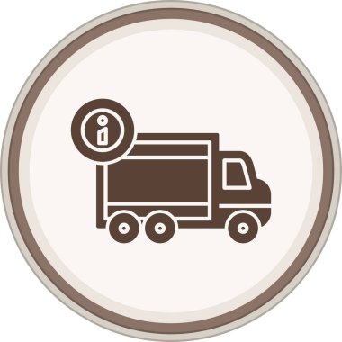 Van Glyph kahverengi daireyi teslim et. Web Kullanımı için Vektör İllüstrasyonu