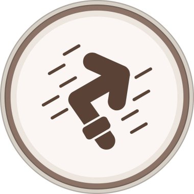 Kahverengi daireyi kapatın. Web Kullanımı için Vektör İllüstrasyonu