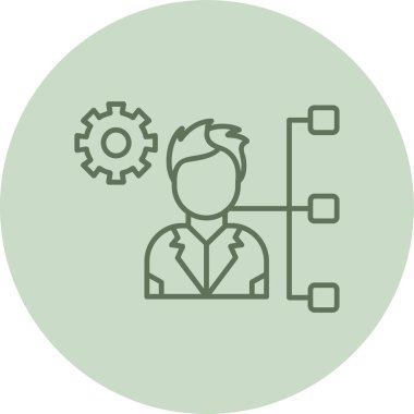 Management green Circle. Vector Illustration For Web Use