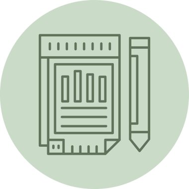 Analytics green Circle. Vector Illustration For Web Use