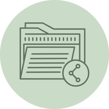 Yeşil Çemberi paylaş. Web Kullanımı için Vektör İllüstrasyonu