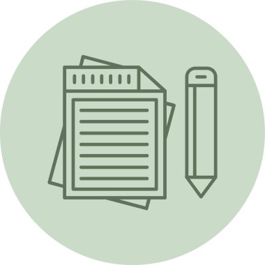 Yeşil Çember belgesi. Web Kullanımı için Vektör İllüstrasyonu