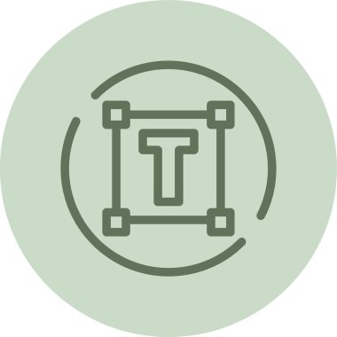 Metin kutusu yeşil daire. Web Kullanımı için Vektör İllüstrasyonu