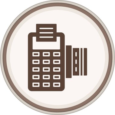 EDC Glyph brown circle. Vector Illustration For Web Use