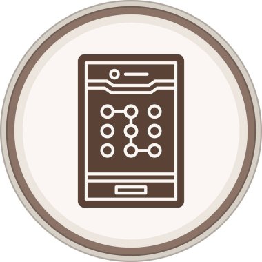 Kalıp kabartma kahverengi daire. Web Kullanımı için Vektör İllüstrasyonu