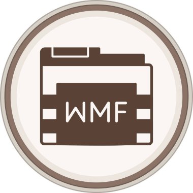 Wmf Glyph kahverengi çember. Web Kullanımı için Vektör İllüstrasyonu
