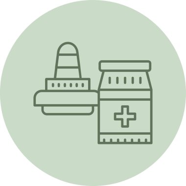 Haplar yeşil daire. Web Kullanımı için Vektör İllüstrasyonu