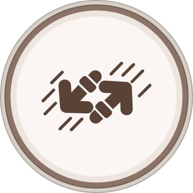 Glyph kahverengi çemberi ayır. Web Kullanımı için Vektör İllüstrasyonu