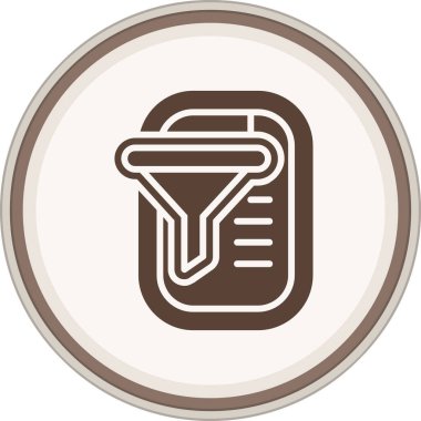 Sözleşmeli Glyph kahverengi daire. Web Kullanımı için Vektör İllüstrasyonu