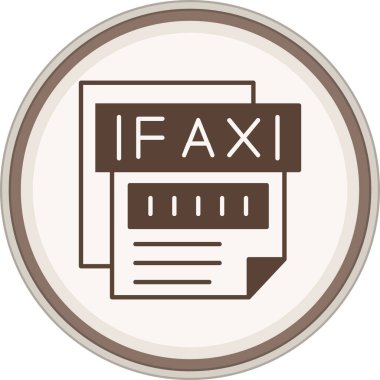 Faks kahverengi çemberi. Web Kullanımı için Vektör İllüstrasyonu