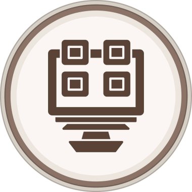 Windows Glyph kahverengi çember. Web Kullanımı için Vektör İllüstrasyonu
