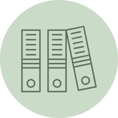 Yeşil Çember Arşivi. Web Kullanımı için Vektör İllüstrasyonu