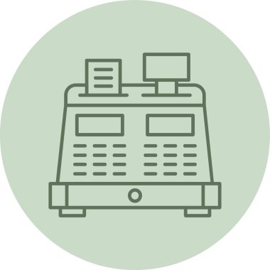 Yazar kasa yeşil daire. Web Kullanımı için Vektör İllüstrasyonu