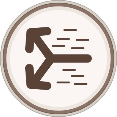 Glyph kahverengi çemberi karıştır. Web Kullanımı için Vektör İllüstrasyonu