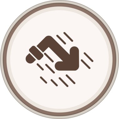 Zıplayan kahverengi çember. Web Kullanımı için Vektör İllüstrasyonu