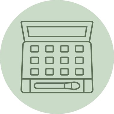 Göz Gölgesi Yeşil Çember. Web Kullanımı için Vektör İllüstrasyonu