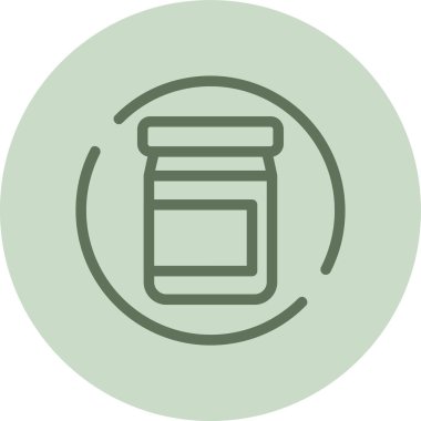 Kavanoz yeşili daire. Web Kullanımı için Vektör İllüstrasyonu