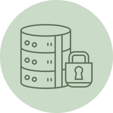 Sunucu yeşil daire. Web Kullanımı için Vektör İllüstrasyonu