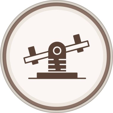 Tahterevalli Kahverengi Çember. Web Kullanımı için Vektör İllüstrasyonu