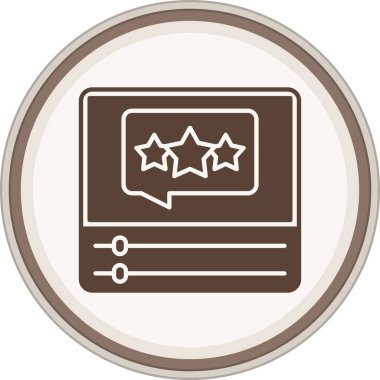 Glyph kahverengi çemberini gözden geçirir. Web Kullanımı için Vektör İllüstrasyonu