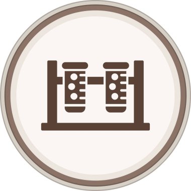 Test tüpü kahverengi dairesi. Web Kullanımı için Vektör İllüstrasyonu